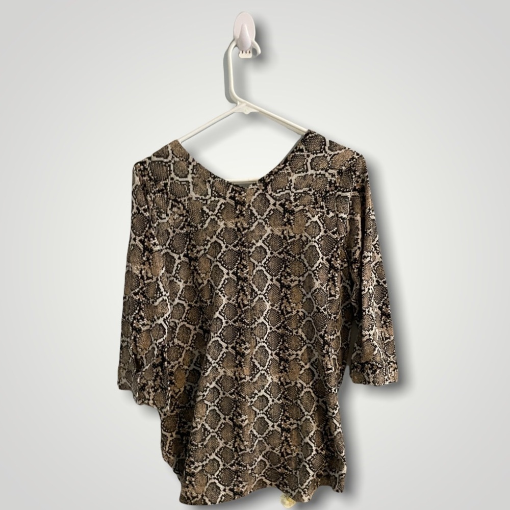 Alison Andrews animal print blouse 007 - Picture 3 of 7